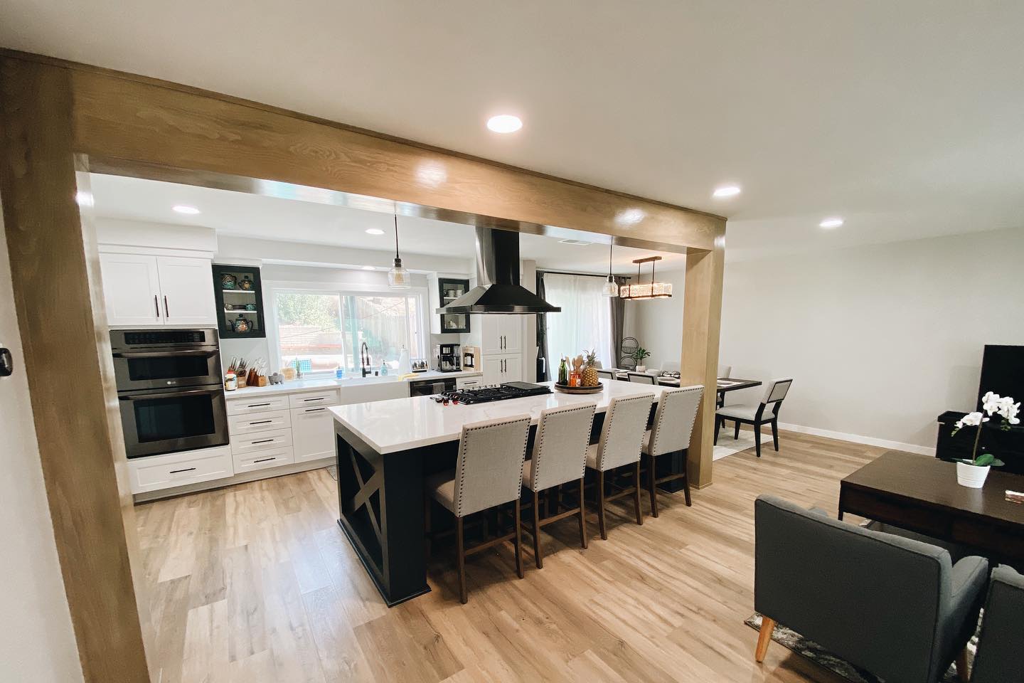 San Diego home addition with vaulted ceiling
