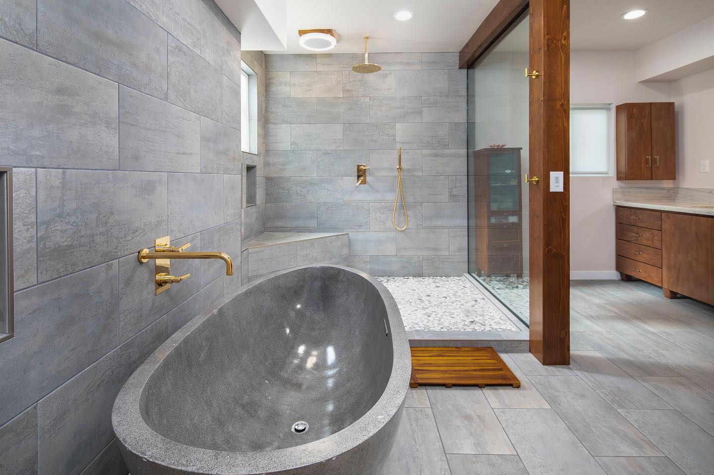 San Diego bathroom remodel with walk-in shower